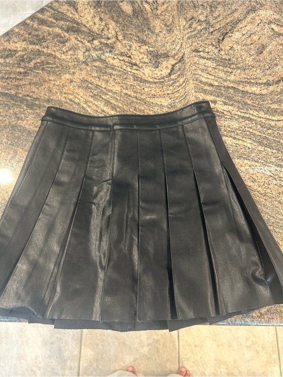 Katie J NYC Other - NWT Katie J NUC Black Pleated Faux Leather Mini Skirt (Junior size small)